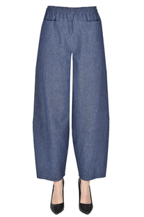 Pantaloni cropped gamba larga Cristina Bonfanti