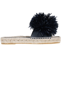 Ciabatte con pon pom in rafia Palomitas by Paloma Barcelò