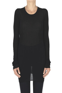 T-shirt lunga a costine Rick Owens