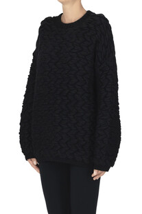Woven chunky knit pullover  Scaglione