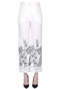 Embroidered cotton trousers Seventy
