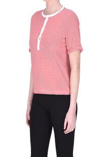 Striped cotton serafino t-shirt Fortela