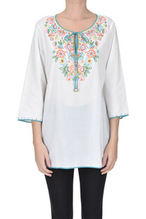 Embellished caftan style blouse Marina Rinaldi Sport