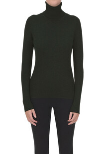 Ribbed lurex knit turtleneck pullover P.A.R.O.S.H.