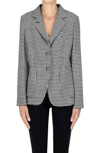 Blazer Lin stampa pied de poule Kiltie