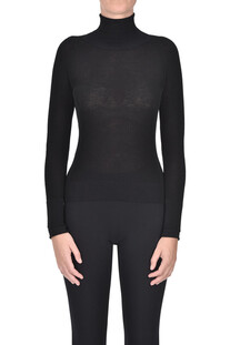 Pullover dolcevita a costine Nenette