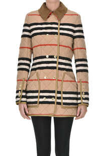 Icon Stripe quilted wool jacket Burberry