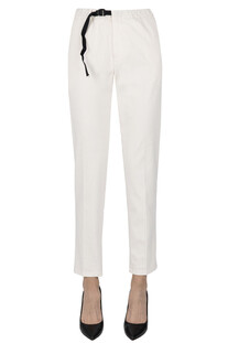 Pantaloni Marylin in cotone White Sand