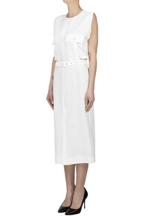 Abito a tubino in viscosa e lino Semicouture