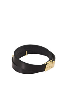 Leather bracelet with monogram Saint Laurent