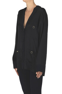 Giacca camicia in satin Forte_Forte
