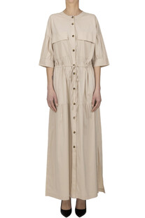 Cotton-blend shirt dress, D.Exterior