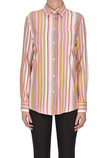 Camicia in cotone jacquard a righe Etro