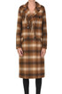 Checked print double-breasted coat Twinset Milano