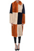 Color block eco-fur coat Stella McCartney