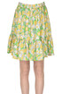 Flower print silk skirt Suzie Winkle