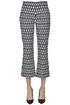 Cropped optical print trousers D.Exterior