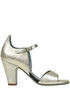 Metallic effect leather sandals Paola D'Arcano
