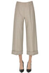 Cropped wool-blend trousers D.Exterior