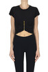 Cropped zippered t-shirt Elisabetta Franchi