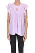 Pleated cotton and silk top Forte_Forte