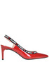 Patent leather slingback pumps Love Moschino