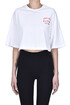 T-shirt cropped con logo PHILOSOPHY di Lorenzo Serafini