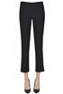 Textured wool cigarette trousers 6397