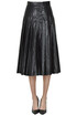 Pleated eco-leather midi skirt Department 5
