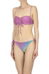 Lamè fabric bandeau bikini Cotazur