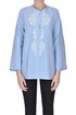 Embroidered cotton blouse True Royal