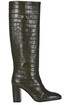 Crocodile print leather boots Lorenzo Masiero