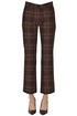 Checked print cropped trousers Mason's