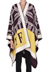 Mantella in lana jacquard con lettering Elisabetta Franchi