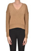 Cropped cotton and linen pullover Base Milano