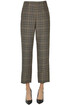 Checked print cropped trousers Brunello Cucinelli