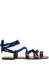 Leather and velvet sandals Tamika Couture