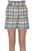 Shorts in tweed stampa check MSGM