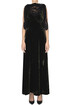 Lace insert velvet dress Sea