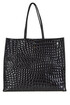 Crocodile print leather maxi shopping bag N.21