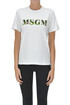 T-shirt con logo floreale MSGM