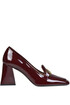Heeled patent leather loafers Pollini