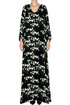Flower print velvet dress Bernadette