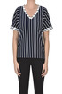 Striped piquet cotton t-shirt Purotatto