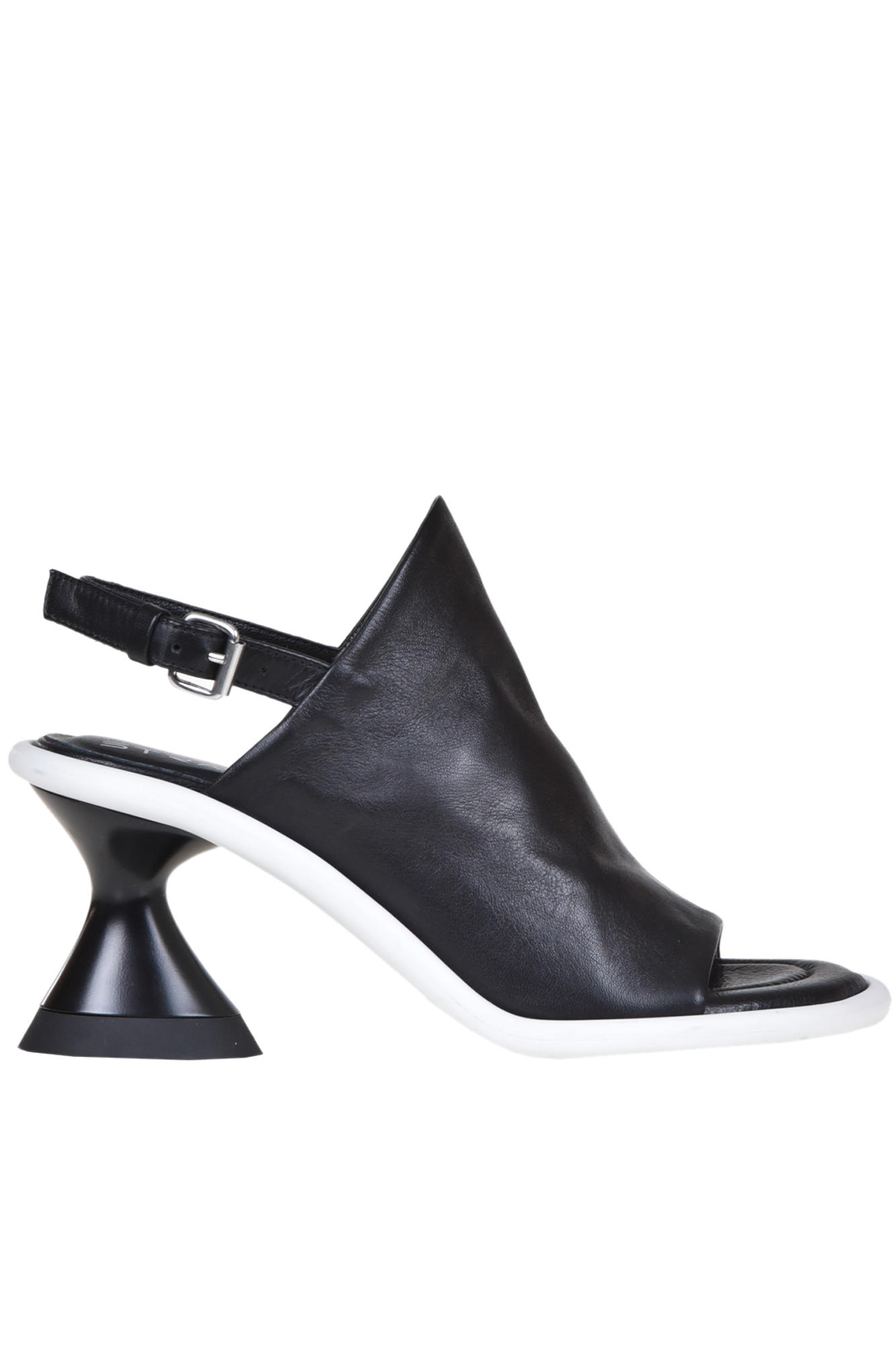 Strategia Nappa Leather Sandals In Black
