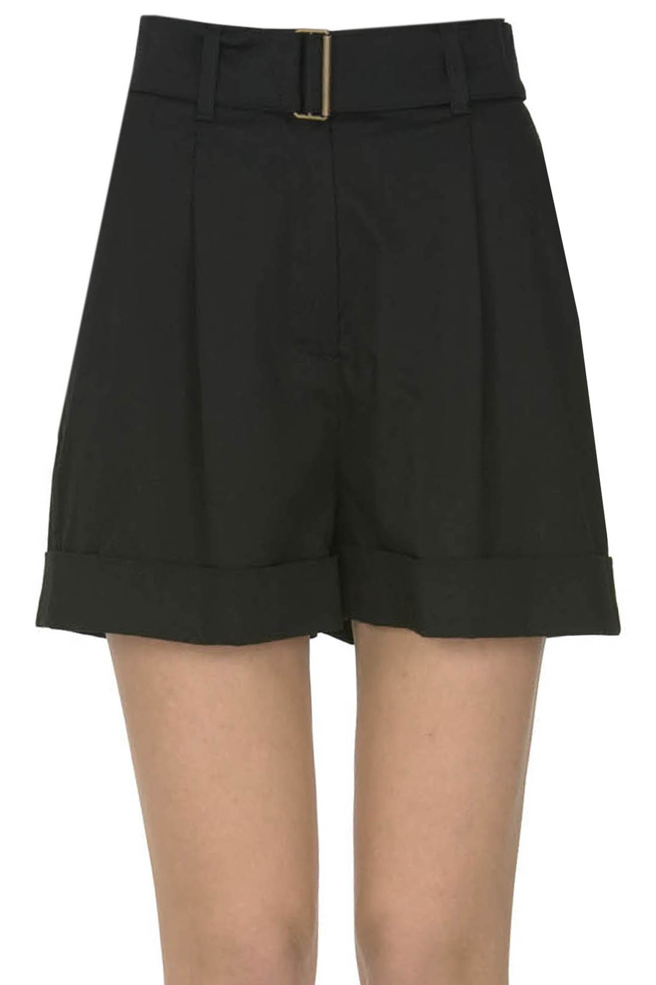 True Royal Bea Cotton Bermuda In Black