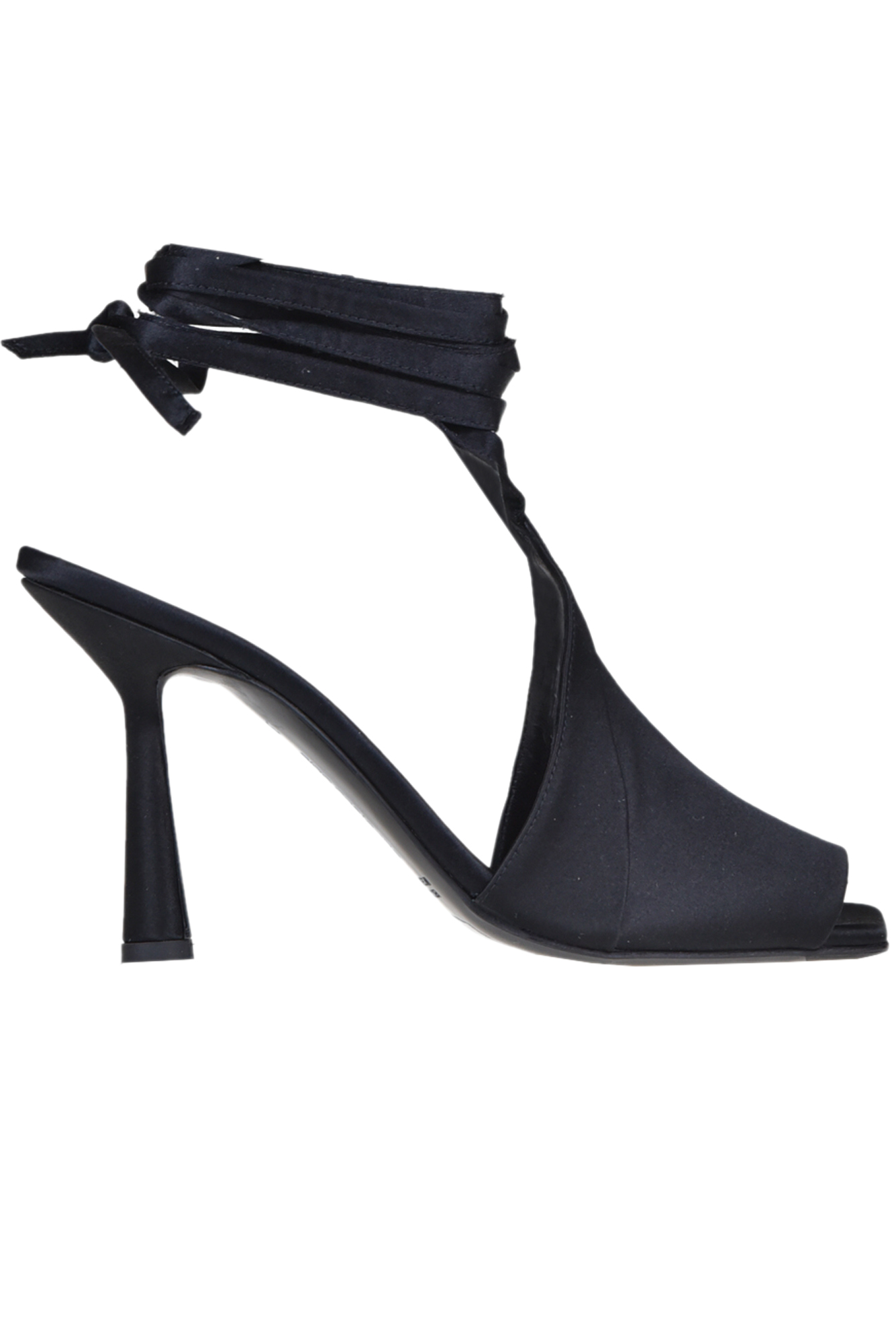 Aldo Castagna Satin Sandals In Black