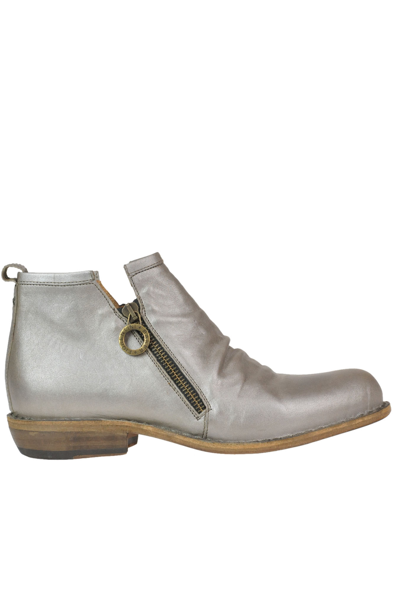Fiorentini + Baker Metallic Effect Leather Ankle Boots In Silver