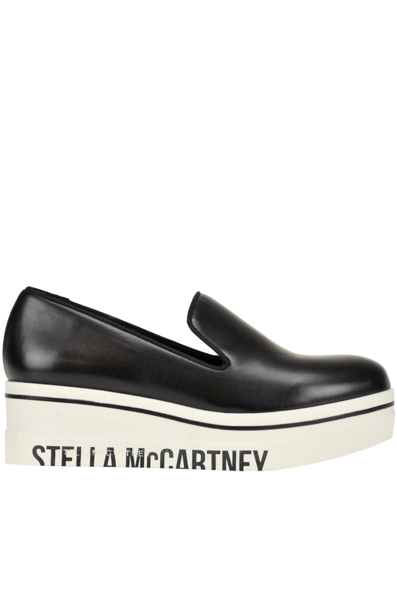 Stella Mccartney Blinx Logo Platform Slip-on Shoes In Black