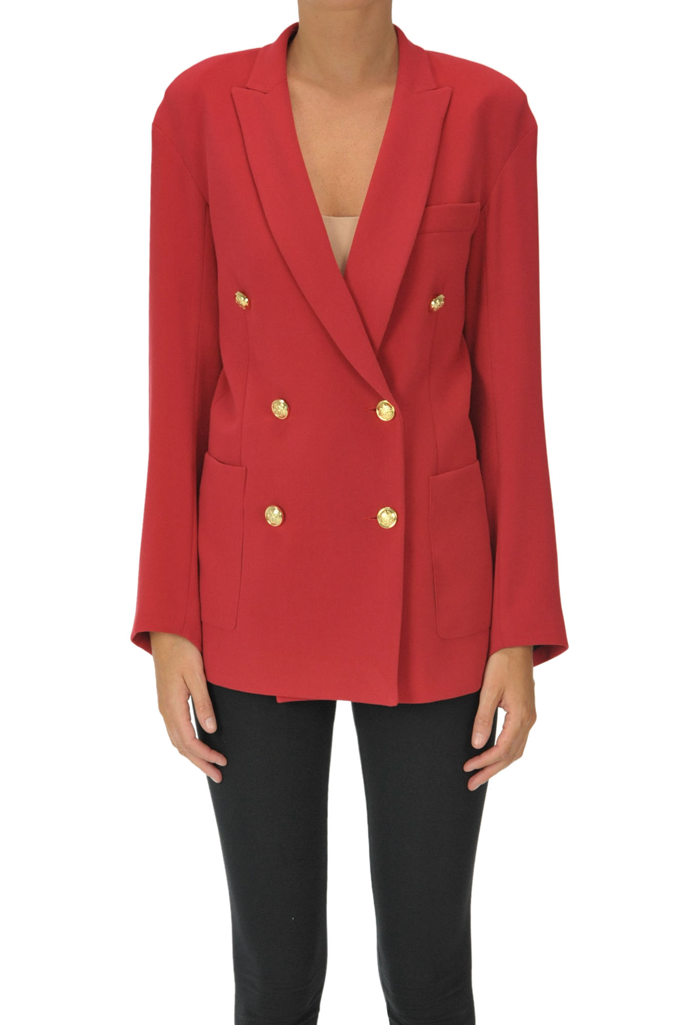 I.c.f. Double Breasted Blazer In Red